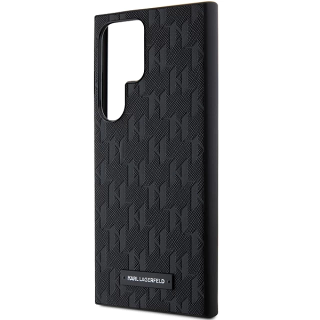 Чехол Karl Lagerfeld Saffiano Mono Metal Pin для Samsung Galaxy S24 Ultra (S928) Black (KLHCS24LSAKLHPK)