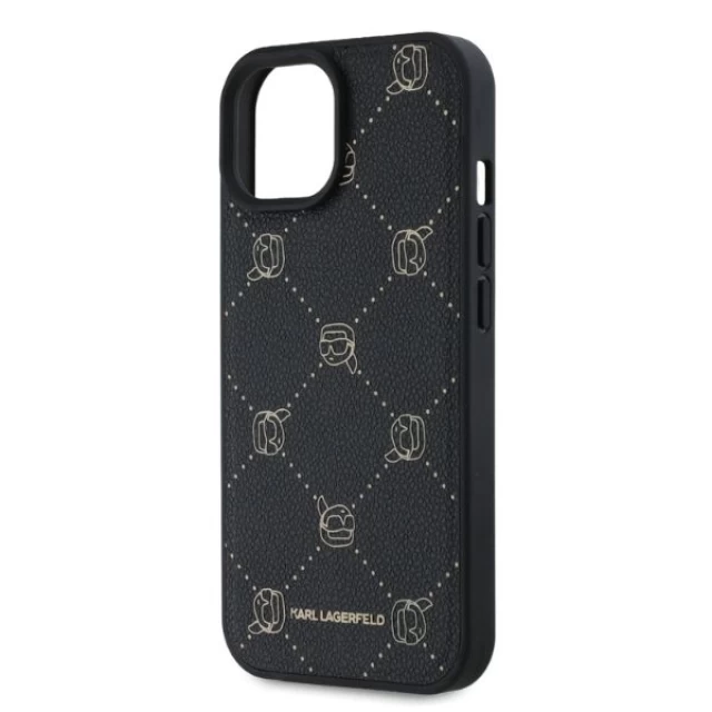 Чохол Karl Lagerfeld Karl Heads для iPhone 15 Black with MagSafe (KLHMP15SPGKHPHK)