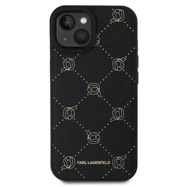 Чохол Karl Lagerfeld Karl Heads для iPhone 15 Plus Black with MagSafe (KLHMP15MPGKHPHK)