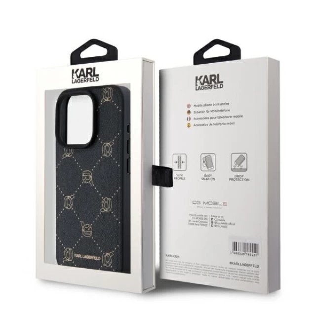 Чохол Karl Lagerfeld Karl Heads для iPhone 15 Pro Max Black with MagSafe (KLHMP15XPGKHPHK)