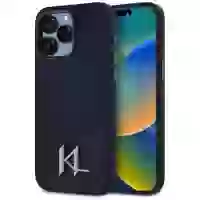 Чохол Karl Lagerfeld Silicone Shadow Metal Initial для iPhone 15 Pro Max Black with MagSafe (KLHMP15XSCMKMPCK)