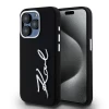 Чохол Karl Lagerfeld Silicone Metal Script Logo для iPhone 15 Pro Black (KLHCP15LSCMSMVK)