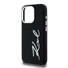 Чехол Karl Lagerfeld Silicone Metal Script Logo для iPhone 15 Pro Black (KLHCP15LSCMSMVK)