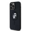 Чохол Karl Lagerfeld Silicone Karl & Choupette для iPhone 14 Pro Black with MagSafe (KLHMP14LSCMKCRHK)