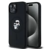 Чехол Karl Lagerfeld Silicone Karl & Choupette для iPhone 15 Plus | 14 Plus Black with MagSafe (KLHMP15MSCMKCRHK)