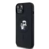 Чехол Karl Lagerfeld Silicone Karl & Choupette для iPhone 15 Plus | 14 Plus Black with MagSafe (KLHMP15MSCMKCRHK)