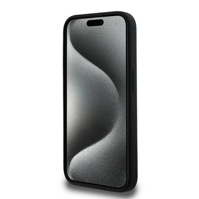 Чехол Karl Lagerfeld Silicone Karl & Choupette Ring для iPhone 15 Pro Black with MagSafe (KLHMP15LSCMKCRHK)