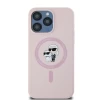 Чохол Karl Lagerfeld Silicone Karl & Choupette Ring для iPhone 15 Pro Pink with MagSafe (KLHMP15LSCMKCRHP)