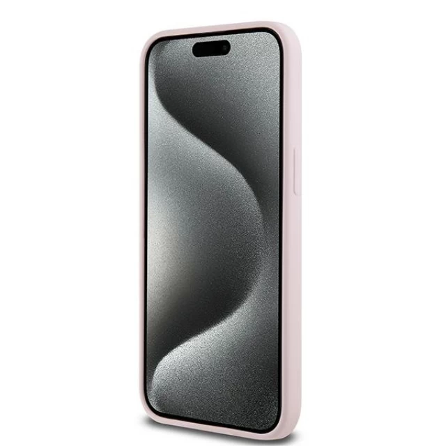 Чохол Karl Lagerfeld Silicone Karl & Choupette Ring для iPhone 15 Pro Max Pink with MagSafe (KLHMP15XSCMKCRHP)