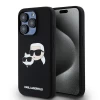 Чехол Karl Lagerfeld Silicone Karl & Choupette Head для iPhone 15 Pro Black with MagSafe (KLHMP15LSKCHPPLK)