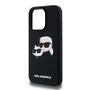 Чохол Karl Lagerfeld Silicone Karl & Choupette Head для iPhone 15 Pro Black with MagSafe (KLHMP15LSKCHPPLK)