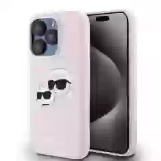 Чохол Karl Lagerfeld Silicone Karl & Choupette Head для iPhone 15 Pro Max Pink with MagSafe (KLHMP15XSKCHPPLP)