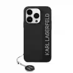 Чохол Karl Lagerfeld Saffiano Rhinestones & Charm для iPhone 15 Pro Max Black (KLHCP15XPSAKDGCK)