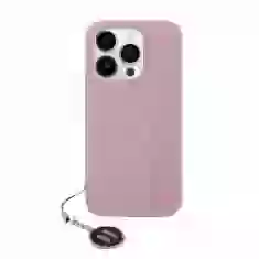 Чохол Karl Lagerfeld Saffiano Rhinestones & Charm для iPhone 15 | 14 | 13 Pink (KLHCP15SPSAKDGCP)