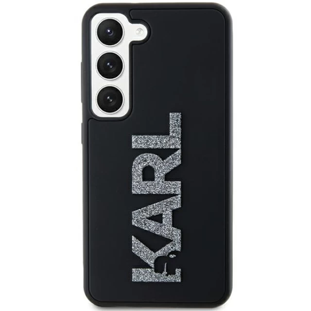 Чехол Karl Lagerfeld 3D Rubber Glitter Logo для Samsung Galaxy S24 (S921) Black (KLHCS24S3DMBKCK)