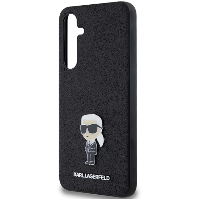 Чехол Karl Lagerfeld Fixed Glitter Ikonik Logo Metal Pin для Samsung Galaxy A35 5G (A356) Black (KLHCSA35GKNPSK)