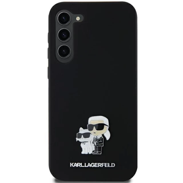 Чохол Karl Lagerfeld Silicone Karl and Choupette Metal Pin для Samsung Galaxy A55 5G (A556) Black (KLHCSA55SMHKCNPK)