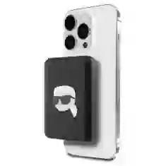 Портативний зарядний пристрій Karl Lagerfeld Karl Head Pin 5000 mAh 16W Black with MagSafe (KLPB5FPGKSKIHK)