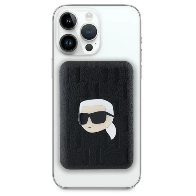 Портативное зарядное устройство Karl Lagerfeld Karl Head Pin 5000 mAh 16W Black with MagSafe (KLPB5FPGKSKIHK)