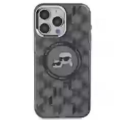 Чохол Karl Lagerfeld IML Monogram Karl & Choupette Head для iPhone 15 Black with MagSafe (KLHMP15SHMCKMHK)