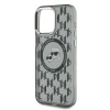 Чохол Karl Lagerfeld IML Monogram Karl & Choupette Head для iPhone 15 Pro Max Black with MagSafe (KLHMP15XHMCKMHK)