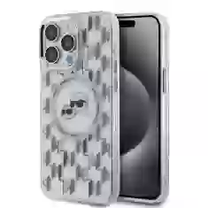 Чохол Karl Lagerfeld IML Monogram Karl & Choupette Head для iPhone 15 Pro Transparent with MagSafe (KLHMP15LHMCKMHT)