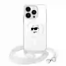 Чохол Karl Lagerfeld IML Choupette Head & Cord для iPhone 14 Pro Transparent with MagSafe (KLHMP14LHCCHNT)