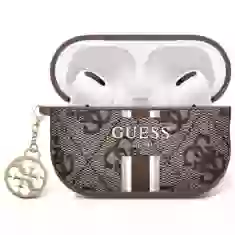 Чохол для навушників Guess 4G Printed Stripes Charm для AirPods 2 | 1 Brown (GUA2P4RPSW)