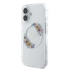 Чохол Guess IML Flowers Wreath для iPhone 16 Plus Transparent with MagSafe (GUHMP16MHFWFCT)