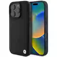 Чехол BMW Leather Hot Stamp для iPhone 16 Pro Max Black with MagSafe (BMHMP16XSLLBK)