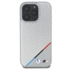 Чехол BMW Carbon Tricolor Line для iPhone 16 Pro Grey with MagSafe (BMHMP16L23PUDTS)