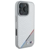 Чехол BMW Carbon Tricolor Line для iPhone 16 Pro Grey with MagSafe (BMHMP16L23PUDTS)