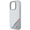 Чехол BMW Carbon Tricolor Line для iPhone 16 Pro Grey with MagSafe (BMHMP16L23PUDTS)