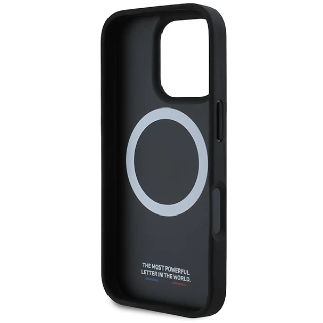 Чехол BMW Carbon Tricolor Line для iPhone 16 Pro Max Black with MagSafe (BMHMP16X23PUDTK)