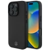 Чехол Mercedes Textured and Plain Leather для iPhone 16 Pro Black with MagSafe (MEHMP16L23RBARK)