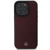 Чехол Mercedes Textured and Plain Leather для iPhone 16 Pro Red with MagSafe (MEHMP16L23RBARR)