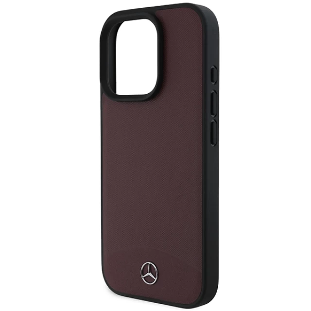 Чехол Mercedes Textured and Plain Leather для iPhone 16 Pro Red with MagSafe (MEHMP16L23RBARR)