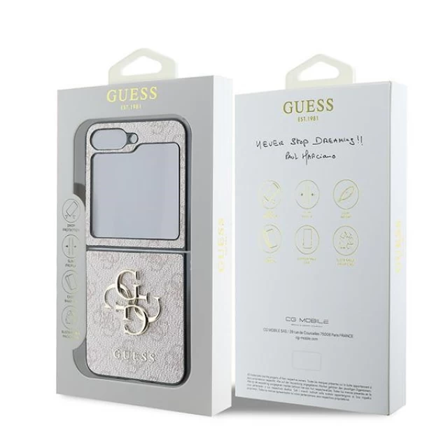 Чехол Guess 4G Big Metal Logo для Samsung Galaxy Flip6 (F741) Pink (GUHCZF64GMGPI)