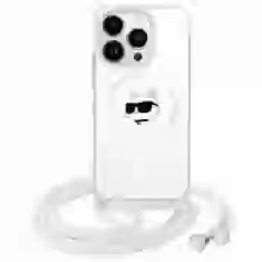 Чехол Karl Lagerfeld IML Choupette Head & Cord для iPhone 16 Transparent with MagSafe (KLHMP16SHCCHNT)