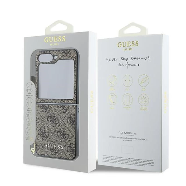 Чохол Guess 4G Charms Collection для Samsung Galaxy Flip6 (F741) Brown (GUHCZF6GF4GBR)