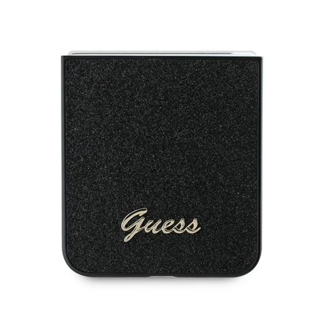 Чехол Guess Glitter Script для Samsung Galaxy Flip6 (F741) Black (GUHCZF6HGGSHK)