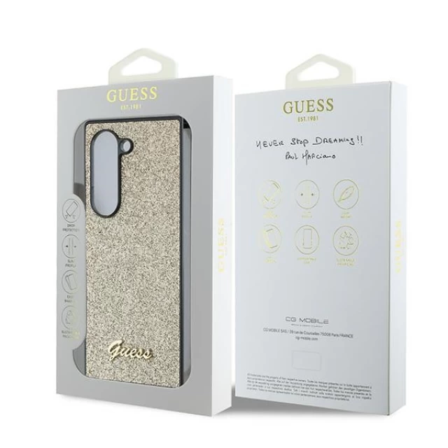 Чохол Guess Glitter Script для Samsung Galaxy Fold6 (F956) Gold (GUHCZFD6HGGSHD)