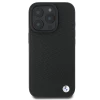 Чехол BMW Signature Leather Diamond Metal Logo для iPhone 16 Pro Max Black with MagSafe (BMHMP16X23RDDK)