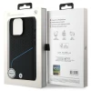 Чехол BMW Signature Leather Textured & Line для iPhone 16 Pro Black with MagSafe (BMHMP16L23RDCLK)