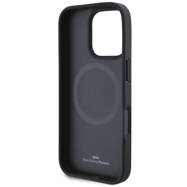 Чохол BMW M Perforated Tricolor Line для iPhone 16 Pro Black with MagSafe (BMHMP16L23PUPDK)