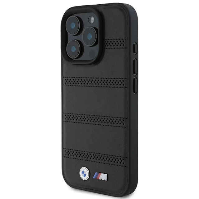 Чохол BMW M Perforated and Stitched Line для iPhone 16 Pro Black with MagSafe (BMHMP16L23PUSPK)