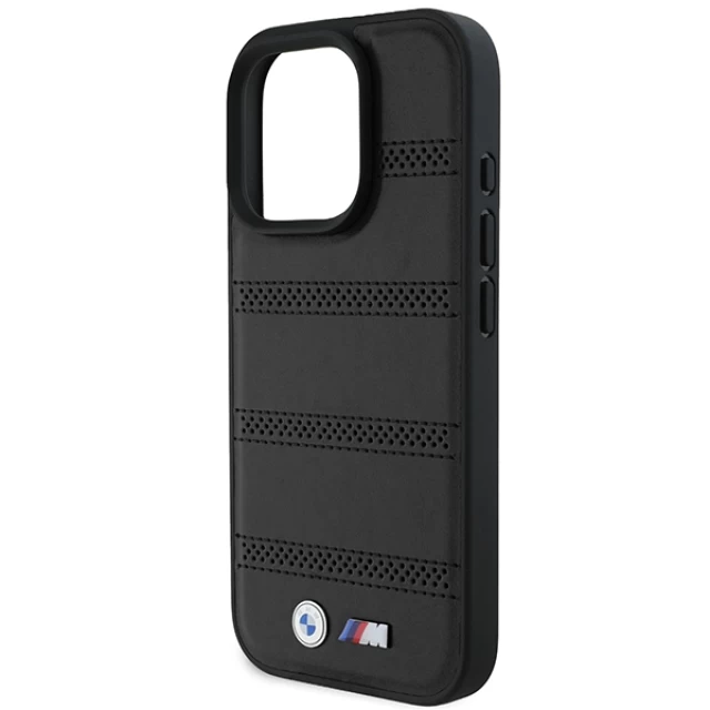 Чохол BMW M Perforated and Stitched Line для iPhone 16 Pro Black with MagSafe (BMHMP16L23PUSPK)