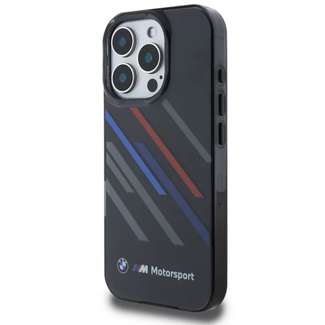 Чохол BMW Motosport IML Random Stripes для iPhone 16 Pro Black (BMHCP16L23HTRAK)