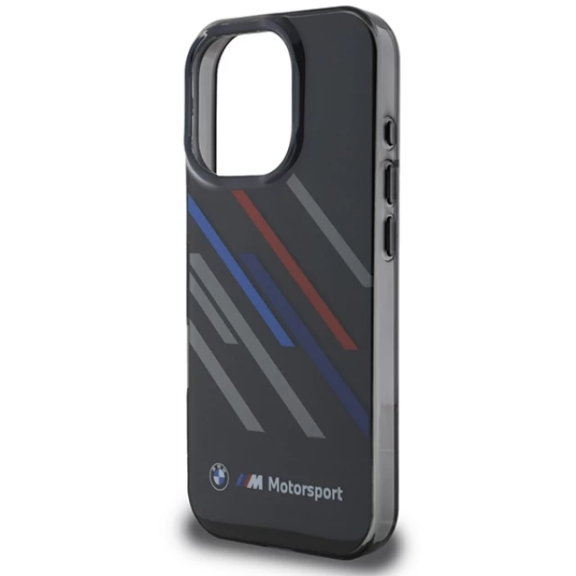 Чехол BMW Motosport IML Random Stripes для iPhone 16 Pro Max Black (BMHCP16X23HTRAK)