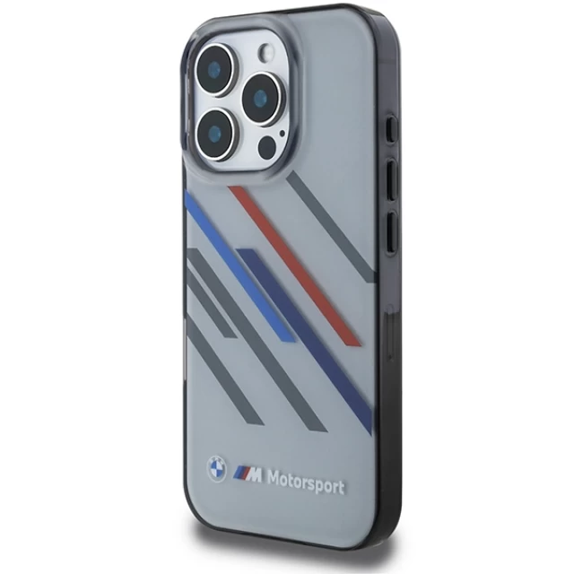 Чохол BMW Motosport IML Random Stripes для iPhone 16 Pro Grey (BMHCP16L23HTRAG)